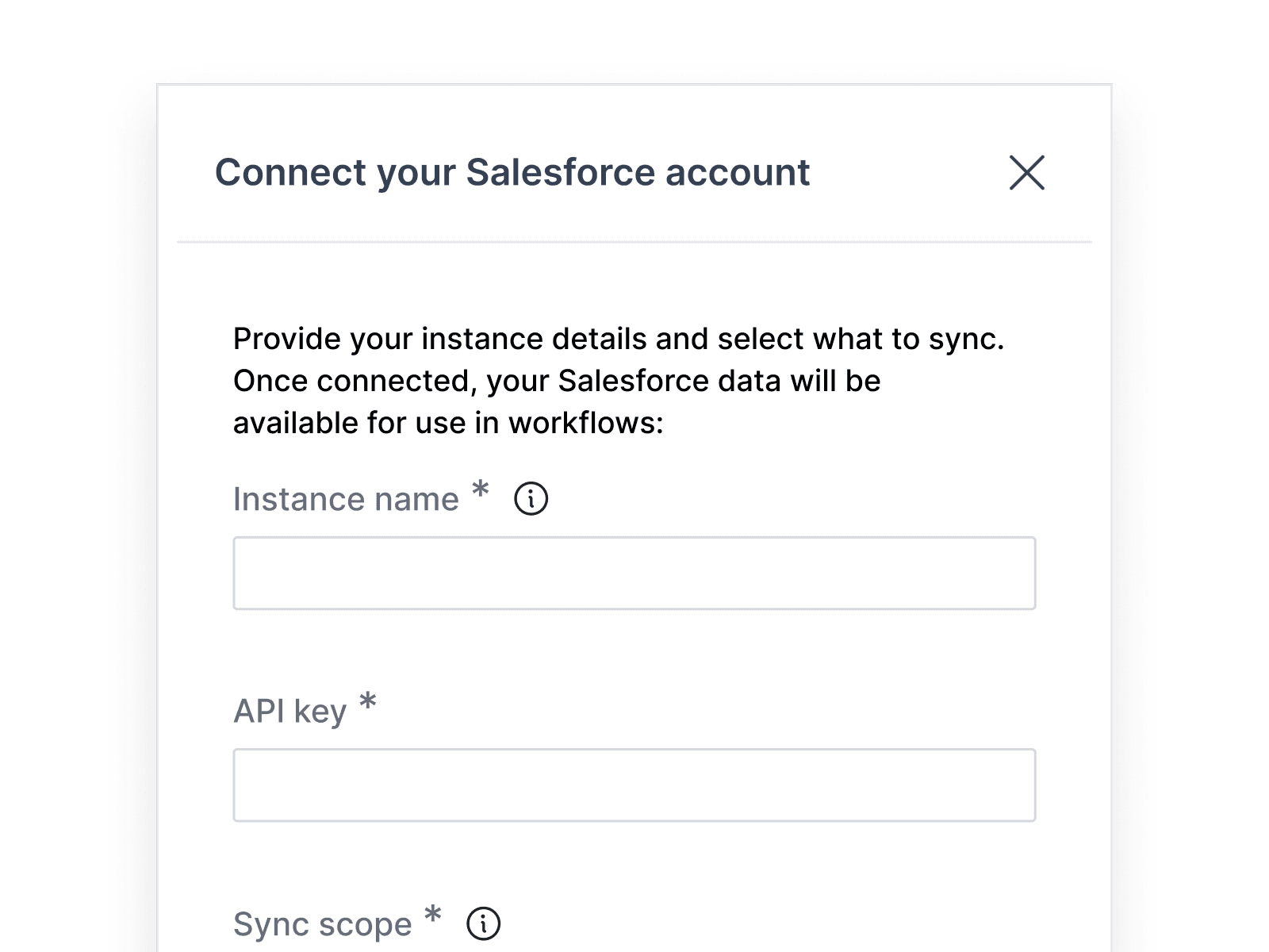 Data access interface showing live data querying and syncing capabilities